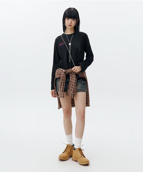 MOAA(モア)の「ラックカーゴミニスカート (ウォッシュドジーンズ)(スカート・レディース・その他・SMALL)」の7枚目の写真