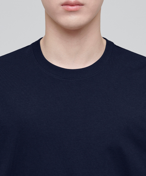 MUSINSA STANDARD（ムシンサスタンダード）の「[クールタンダード] クルーネック長袖Tシャツ [ネイビー]（Tシャツ/カットソー・メンズ・その他・SMALL/MEDIUM/LARGE/X-LARGE/XX-LARGE/XXX-LARGE）」の3枚目の写真