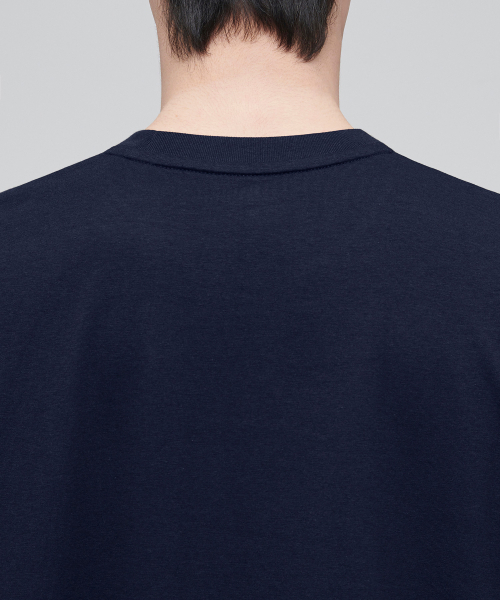 MUSINSA STANDARD（ムシンサスタンダード）の「[クールタンダード] クルーネック長袖Tシャツ [ネイビー]（Tシャツ/カットソー・メンズ・その他・SMALL/MEDIUM/LARGE/X-LARGE/XX-LARGE/XXX-LARGE）」の4枚目の写真