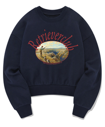 Retriever Club | PAINTING CROP CREWNECK [NAVY](スウェット)