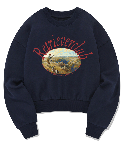Retriever Club（レトリーバークラブ）の「PAINTING CROP CREWNECK [NAVY]（スウェット・レディース・その他・SMALL/MEDIUM）」の2枚目の写真