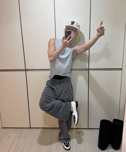 TRIP LE SENS（トリップ ル センス）の「ライトツーピンタックワイドスラックス_ピュアグレー（スラックス・レディース・その他・SMALL/MEDIUM/LARGE）」の6枚目の写真