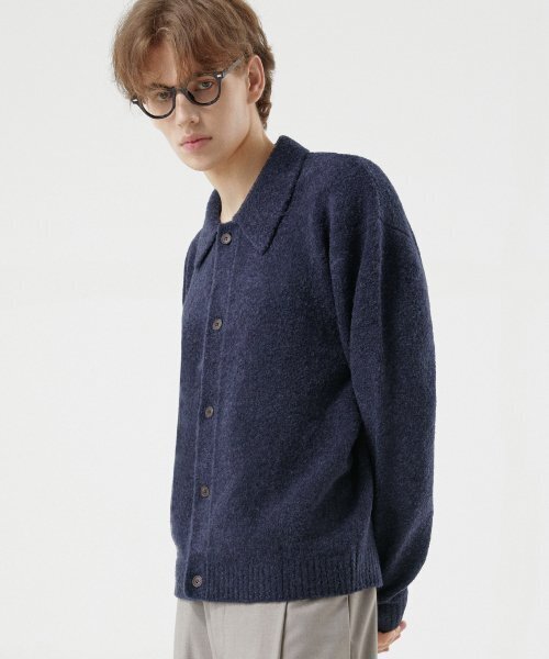 TRILLION(トリリオン)の「ウールブークルカラーガーディガンニット (CURRENT NAVY)(カーディガン/ボレロ・レディース・その他・MEDIUM/LARGE/X-LARGE)」の3枚目の写真