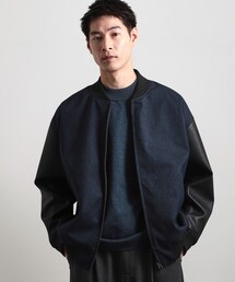THE SHOP TK | 【1ランク上の大人カジュアルに】異素材コンビ リブブルゾン(ブルゾン)
