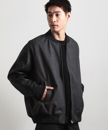 THE SHOP TK  | 【1ランク上の大人カジュアルに】異素材コンビ リブブルゾン(ブルゾン)