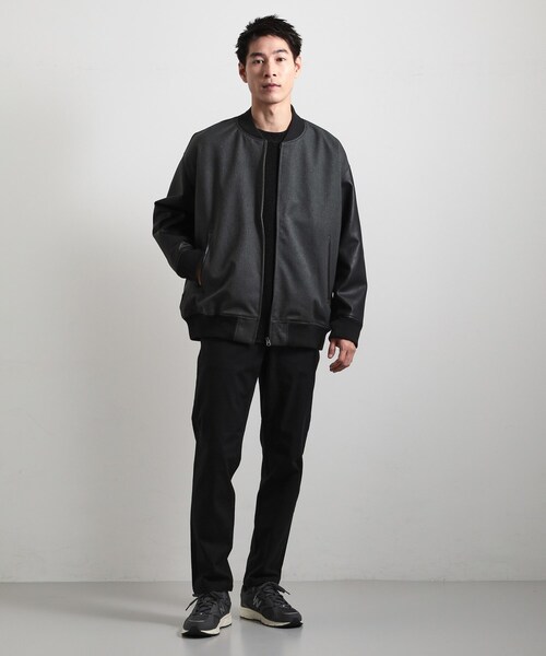THE SHOP TK （ザ ショップ ティーケー ）の「【1ランク上の大人カジュアルに】異素材コンビ リブブルゾン（ブルゾン・メンズ・ネイビー/ブラック・02/03/04）」の15枚目の写真