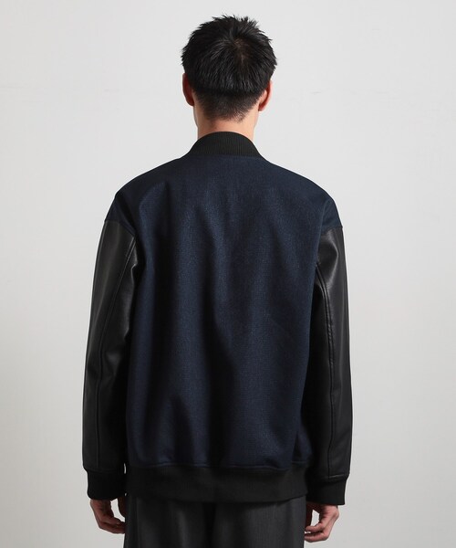 THE SHOP TK （ザ ショップ ティーケー ）の「【1ランク上の大人カジュアルに】異素材コンビ リブブルゾン（ブルゾン・メンズ・ネイビー/ブラック・02/03/04）」の3枚目の写真