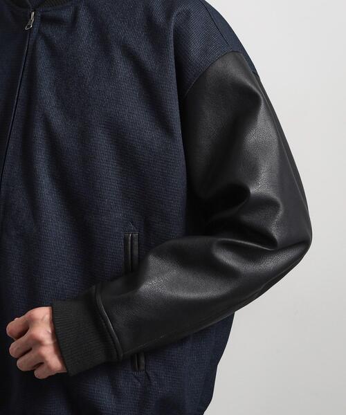 THE SHOP TK （ザ ショップ ティーケー ）の「【1ランク上の大人カジュアルに】異素材コンビ リブブルゾン（ブルゾン・メンズ・ネイビー/ブラック・02/03/04）」の5枚目の写真