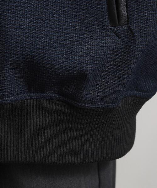 THE SHOP TK （ザ ショップ ティーケー ）の「【1ランク上の大人カジュアルに】異素材コンビ リブブルゾン（ブルゾン・メンズ・ネイビー/ブラック・02/03/04）」の7枚目の写真