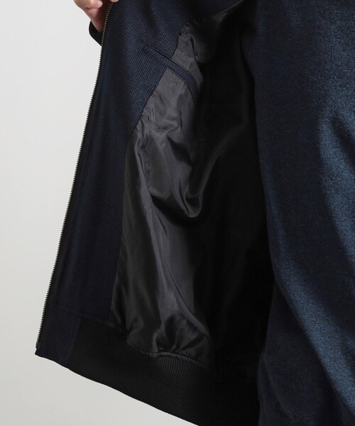 THE SHOP TK （ザ ショップ ティーケー ）の「【1ランク上の大人カジュアルに】異素材コンビ リブブルゾン（ブルゾン・メンズ・ネイビー/ブラック・02/03/04）」の8枚目の写真