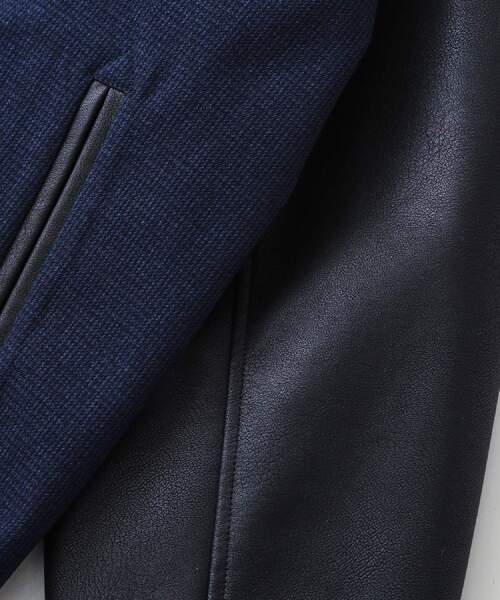 THE SHOP TK （ザ ショップ ティーケー ）の「【1ランク上の大人カジュアルに】異素材コンビ リブブルゾン（ブルゾン・メンズ・ネイビー/ブラック・02/03/04）」の11枚目の写真