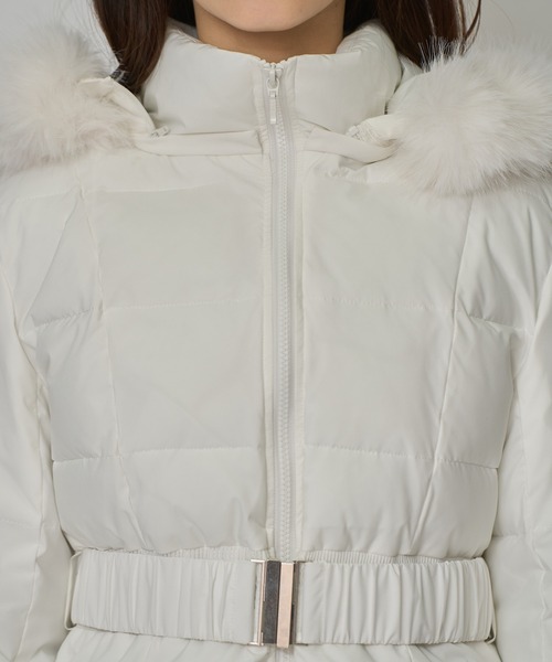 REDYAZEL（レディアゼル）の「ベルトデザインキルティングファイバーダウンジャケット（ダウンジャケット/コート・レディース・ベージュ/ホワイト/ブラウン系その他/ブラック・SMALL/MEDIUM）」の20枚目の写真