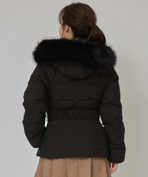 REDYAZEL（レディアゼル）の「ベルトデザインキルティングファイバーダウンジャケット（ダウンジャケット/コート・レディース・ベージュ/ホワイト/ブラウン系その他/ブラック・SMALL/MEDIUM）」の10枚目の写真