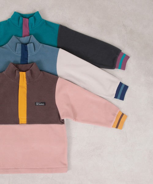 Life Support Products(ライフサポートプロダクツ)の「フリースツートンハーフジップトレーナ-(その他アウター・キッズ・ピンク/チャコール/アイボリー・90/100/110/120/130/140/150)」の10枚目の写真