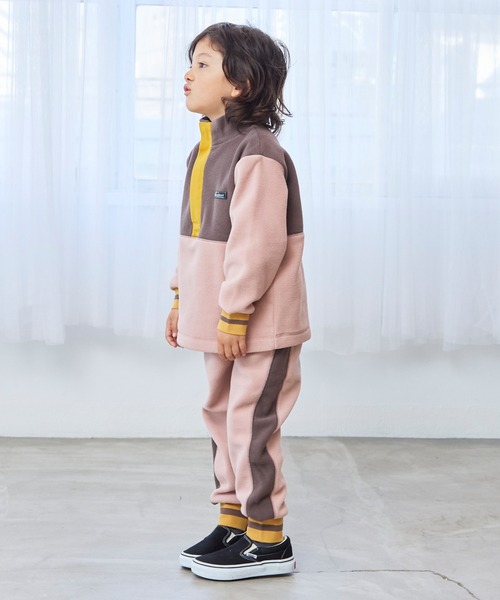 Life Support Products(ライフサポートプロダクツ)の「フリースツートンハーフジップトレーナ-(その他アウター・キッズ・ピンク/チャコール/アイボリー・90/100/110/120/130/140/150)」の6枚目の写真