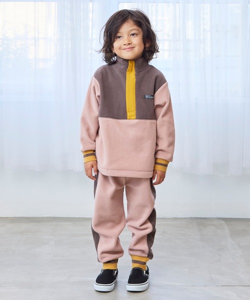 Life Support Products(ライフサポートプロダクツ)の「フリースツートンハーフジップトレーナ-(その他アウター・キッズ・ピンク/チャコール/アイボリー・90/100/110/120/130/140/150)」の7枚目の写真