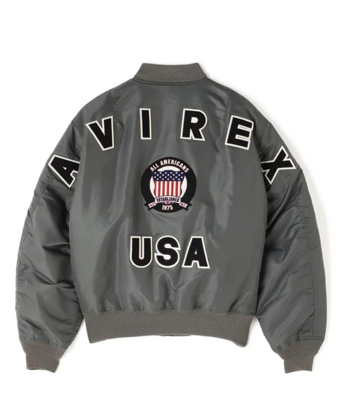 AVIREX（アヴィレックス）の「AVIREX -MA-1 SIGNATURE BIG LOGO（その他アウター・メンズ・ブラック/セージグリーン・M/L/XL）」の22枚目の写真