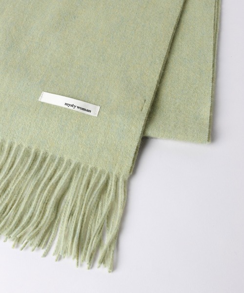 mysty woman(ミスティウーマン)の「メランジパステルストール 571637(マフラー・レディース・パープル/オレンジ/グリーン・FREE)」の5枚目の写真