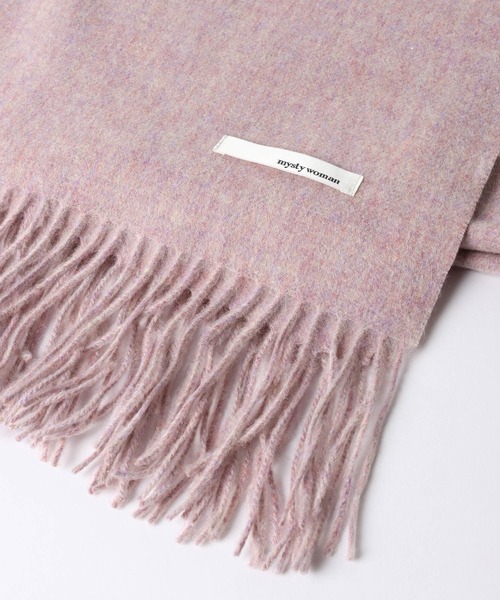 mysty woman(ミスティウーマン)の「メランジパステルストール 571637(マフラー・レディース・パープル/オレンジ/グリーン・FREE)」の6枚目の写真