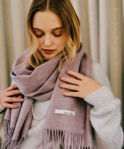 mysty woman(ミスティウーマン)の「メランジパステルストール 571637(マフラー・レディース・パープル/オレンジ/グリーン・FREE)」の15枚目の写真