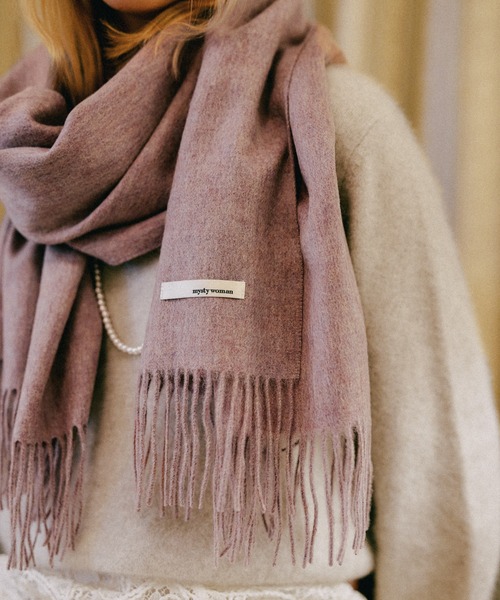 mysty woman(ミスティウーマン)の「メランジパステルストール 571637(マフラー・レディース・パープル/オレンジ/グリーン・FREE)」の19枚目の写真
