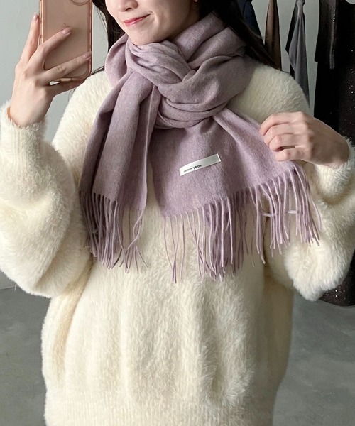 mysty woman(ミスティウーマン)の「メランジパステルストール 571637(マフラー・レディース・パープル/オレンジ/グリーン・FREE)」の16枚目の写真