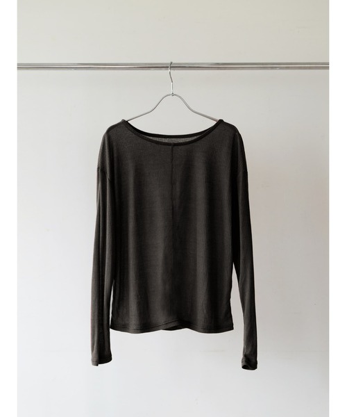 Brown&Street（ブラウンアンドストリート）の「ライトシアークルーネック（Tシャツ/カットソー・レディース・ブラック/ホワイト/コーラル・FREE）」の5枚目の写真