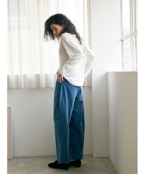 Brown&Street（ブラウンアンドストリート）の「ライトシアークルーネック（Tシャツ/カットソー・レディース・ブラック/ホワイト/コーラル・FREE）」の10枚目の写真