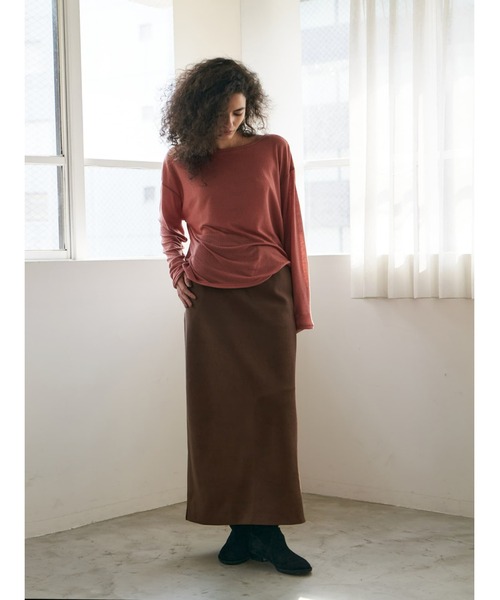 Brown&Street（ブラウンアンドストリート）の「ライトシアークルーネック（Tシャツ/カットソー・レディース・ブラック/ホワイト/コーラル・FREE）」の14枚目の写真