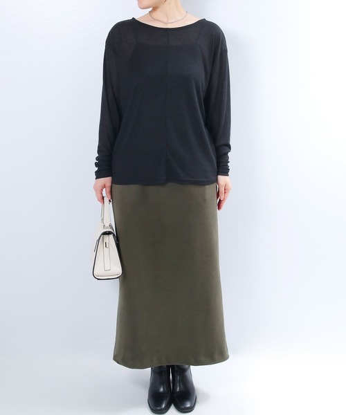 Brown&Street（ブラウンアンドストリート）の「ライトシアークルーネック（Tシャツ/カットソー・レディース・ブラック/ホワイト/コーラル・FREE）」の19枚目の写真