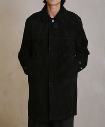 INDIA GOAT SUEDE CAR COAT (BLACK)