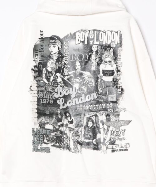 BOY LONDON（ボーイロンドン）の「【BOY LONDON】LEAVE THE BOY ALONE Photo Hoodie Parka（パーカー・メンズ・ホワイト・LARGE/MEDIUM）」の10枚目の写真