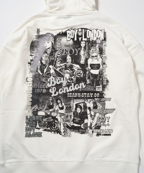 BOY LONDON（ボーイロンドン）の「【BOY LONDON】LEAVE THE BOY ALONE Photo Hoodie Parka（パーカー・メンズ・ホワイト・LARGE/MEDIUM）」の7枚目の写真