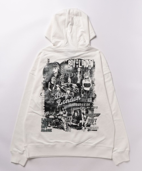 BOY LONDON（ボーイロンドン）の「【BOY LONDON】LEAVE THE BOY ALONE Photo Hoodie Parka（パーカー・メンズ・ホワイト・LARGE/MEDIUM）」の8枚目の写真