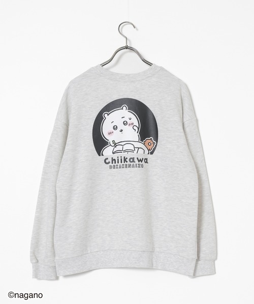 Honeys（ハニーズ）の「【ちいかわ・ちいかわ】ちいかわ／ゆるトレーナー（スウェット・レディース・グリーン/ベージュ/スミクロ/杢グレー・M/SS/S/LL/L）」の10枚目の写真