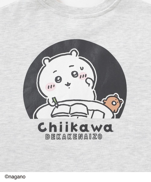 Honeys（ハニーズ）の「【ちいかわ・ちいかわ】ちいかわ／ゆるトレーナー（スウェット・レディース・グリーン/ベージュ/スミクロ/杢グレー・M/SS/S/LL/L）」の12枚目の写真