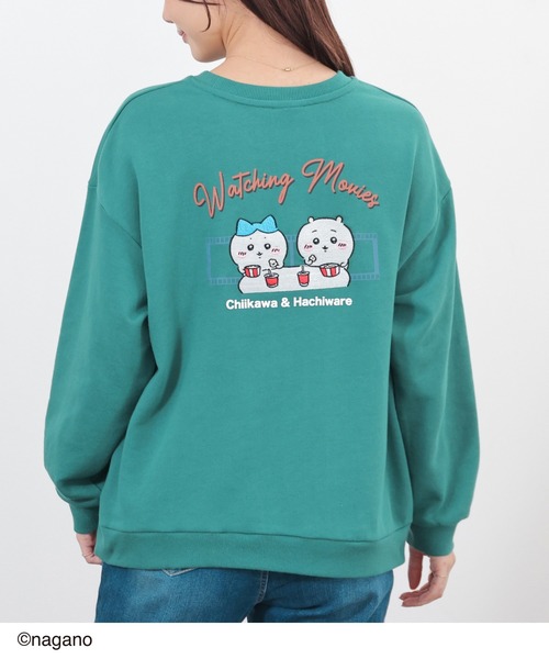 Honeys（ハニーズ）の「【ちいかわ・ちいかわ】ちいかわ／ゆるトレーナー（スウェット・レディース・グリーン/ベージュ/スミクロ/杢グレー・M/SS/S/LL/L）」の14枚目の写真