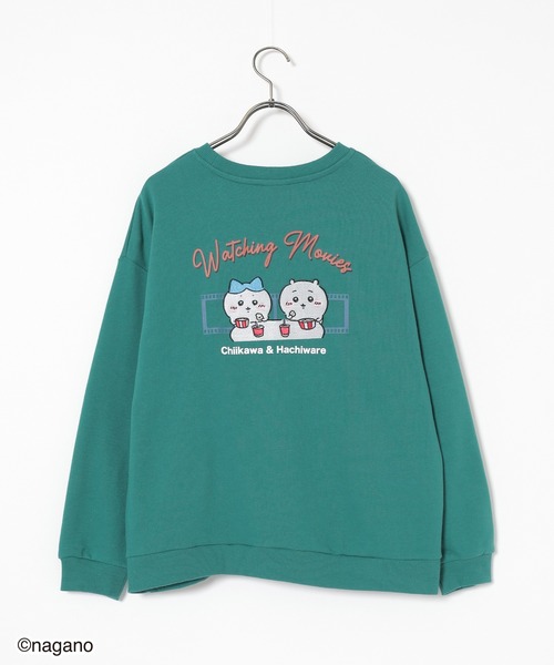 Honeys（ハニーズ）の「【ちいかわ・ちいかわ】ちいかわ／ゆるトレーナー（スウェット・レディース・グリーン/ベージュ/スミクロ/杢グレー・M/SS/S/LL/L）」の16枚目の写真