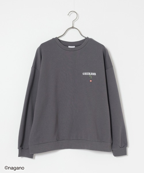 Honeys（ハニーズ）の「【ちいかわ・ちいかわ】ちいかわ／ゆるトレーナー（スウェット・レディース・グリーン/ベージュ/スミクロ/杢グレー・M/SS/S/LL/L）」の21枚目の写真