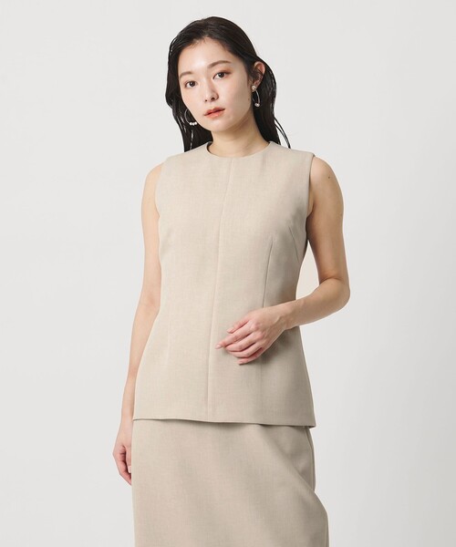 MARW UNITED ARROWS（マルゥ ユナイテッドアローズ）の「＜MARW UNITED ARROWS＞ペプラム ノースリーブ ブラウス（シャツ/ブラウス・レディース・ネイビー/ダークグレー/ナチュラル・FREE）」の2枚目の写真