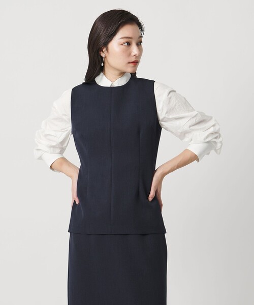 MARW UNITED ARROWS（マルゥ ユナイテッドアローズ）の「＜MARW UNITED ARROWS＞ペプラム ノースリーブ ブラウス（シャツ/ブラウス・レディース・ネイビー/ダークグレー/ナチュラル・FREE）」の11枚目の写真