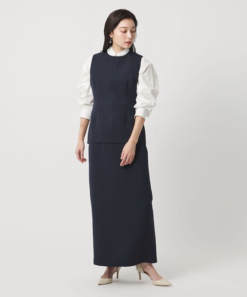 MARW UNITED ARROWS（マルゥ ユナイテッドアローズ）の「＜MARW UNITED ARROWS＞ペプラム ノースリーブ ブラウス（シャツ/ブラウス・レディース・ネイビー/ダークグレー/ナチュラル・FREE）」の13枚目の写真