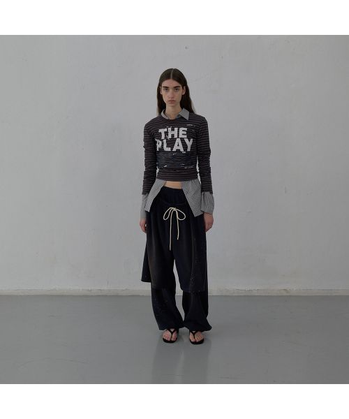 LCDC TM(エルシーディーシーティーエム)の「LAYERED DETAIL JERSEY PANTS (NAVY)(スウェットパンツ・レディース・その他・OS)」の5枚目の写真