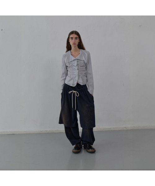 LCDC TM(エルシーディーシーティーエム)の「LAYERED DETAIL JERSEY PANTS (NAVY)(スウェットパンツ・レディース・その他・OS)」の6枚目の写真