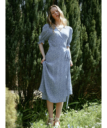 JANE flower lap dress_SKY