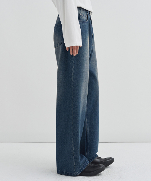DRAW FIT（ドローフィット）の「リバティワイドフレアデニムパンツ [ブルー]（デニムパンツ・メンズ・その他・MEDIUM/LARGE/X-LARGE）」の2枚目の写真