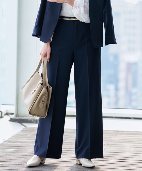 INDIVI（インディヴィ）の「【通勤スーツ／洗える】ストレッチワイド