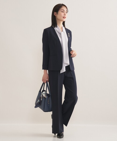INDIVI（インディヴィ）の「【通勤スーツ／洗える】ストレッチワイド