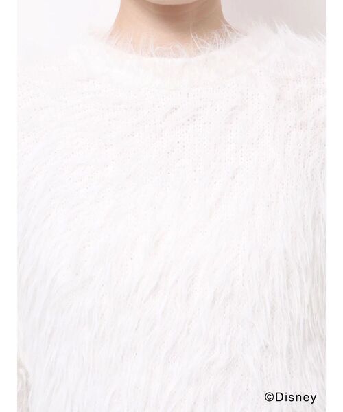 MERCURYDUO（マーキュリーデュオ）の「【ディズニーコレクション】おしゃれキャット/ ロングシャギーバックリボンニット（ニット/セーター・レディース・オフホワイト/チャコールグレー/キャメル・FREE）」の8枚目の写真