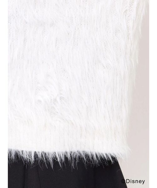 MERCURYDUO（マーキュリーデュオ）の「【ディズニーコレクション】おしゃれキャット/ ロングシャギーバックリボンニット（ニット/セーター・レディース・オフホワイト/チャコールグレー/キャメル・FREE）」の10枚目の写真